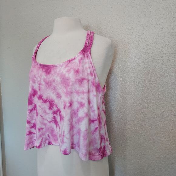 Mudd Pink Tie Dye Racerback Tank Size XL - Picture 6 of 11